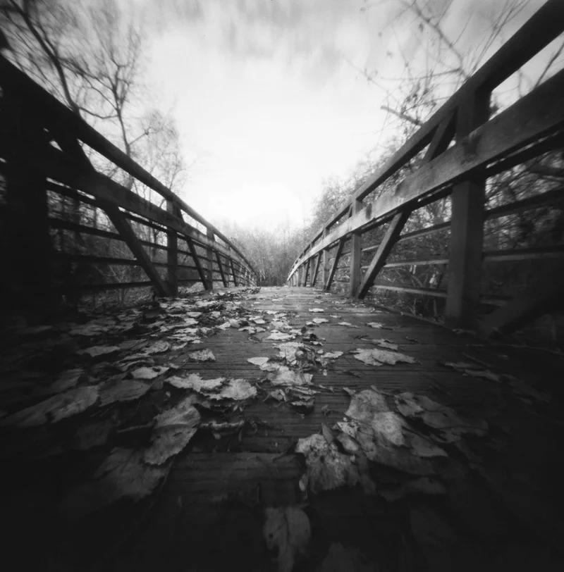 Bridge shot on Lomography Potsdam Kino BW 100 with a MIA 6×6, developed at Nice Film Club, by Mark Scheuern
