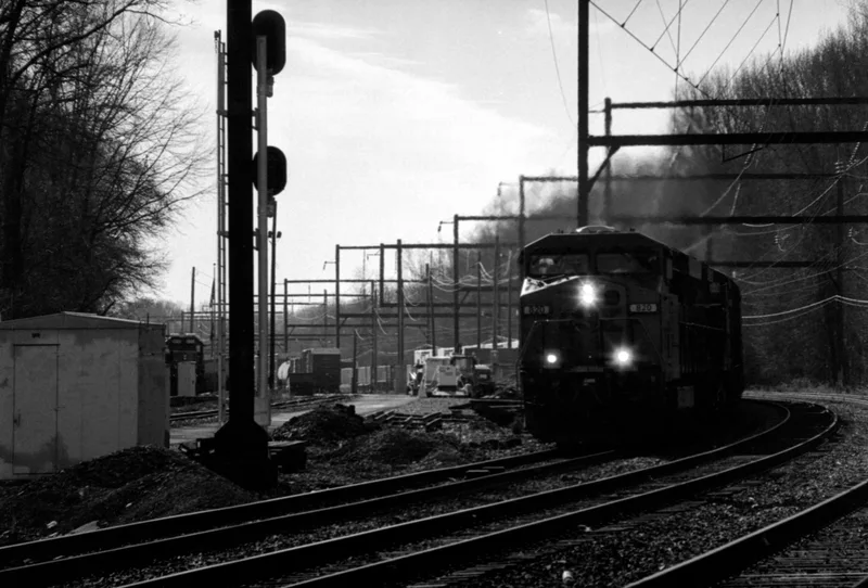 CSX on the West Trenton Line shot on Kodak Tri-X 400 with a Pentax A3000, developed at Home / Self-Developed, by Murry Shotwell