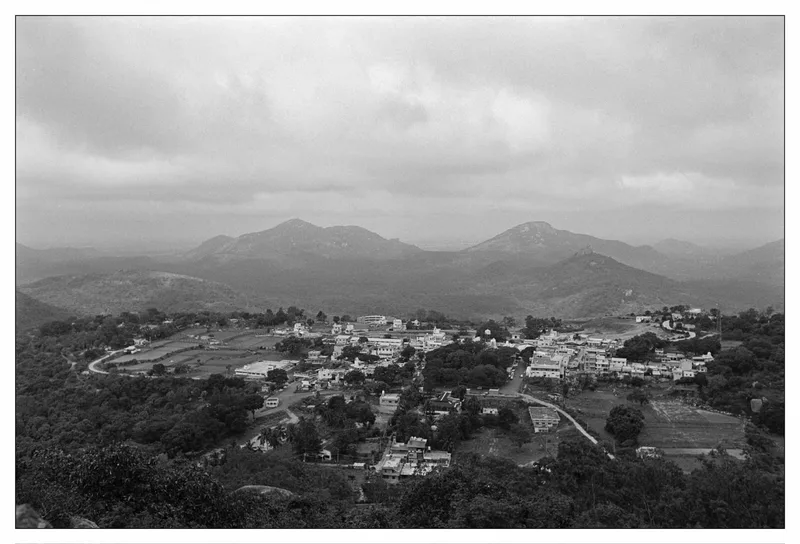 Hillside Hamlet, DD hills shot on Ilford FP4 Plus 125 with a Nikkormat FT2, developed at Home / Self-Developed, by Biswajit