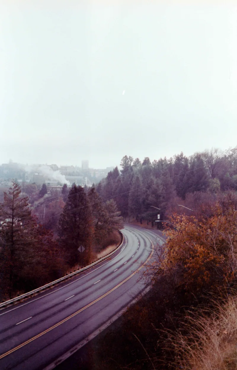 Lonely Roads of Wazzu shot on Reto Amber D400 with a Olympus OM-1, developed at Home / Self-Developed, by Brent