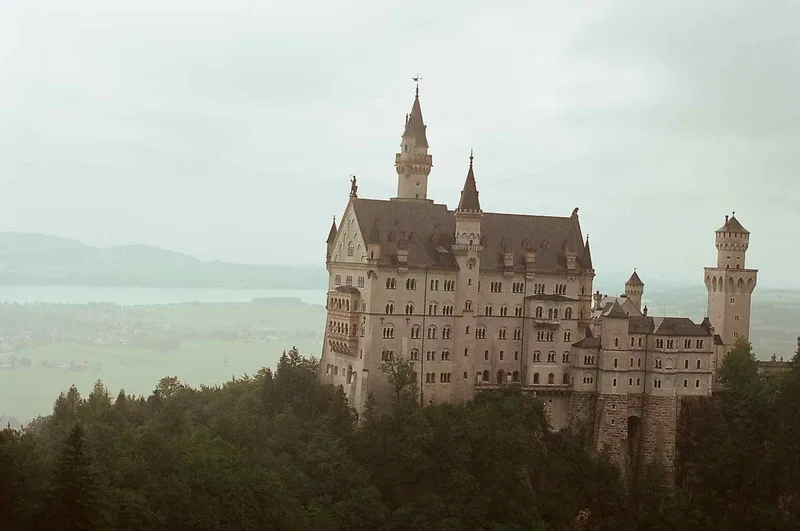 Castle in the clouds shot on Kodak Portra 400 with a Praktica MTL3, by DockFilm