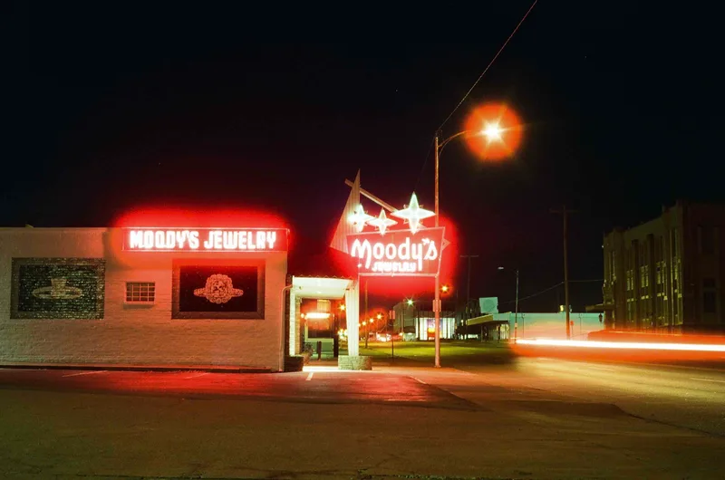 Moody Moody’s. shot on Cinestill 800T with a Minolta SR-T 202, developed at Apertures Photo, by Grant Beirute