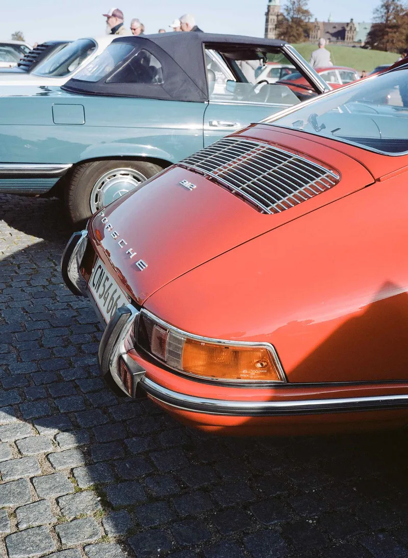 Classic Car show at Kronborg Castle shot on Kodak Portra 160 with a Mamiya 645 Super, developed at Camera Film Photo, by onroadsandcameras