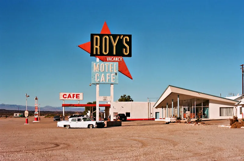 Route 66 shot on Kodak Portra 400 with a Canon 650, by Zak Otterson
