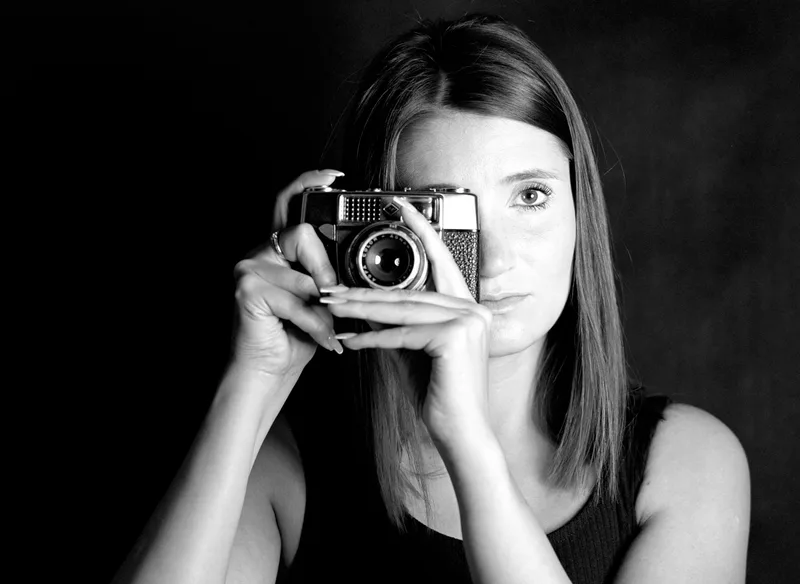 Káťa shot on Ilford Delta 100 with a Fuji GX680III, developed at Home / Self-Developed, by Patrik Čmejla