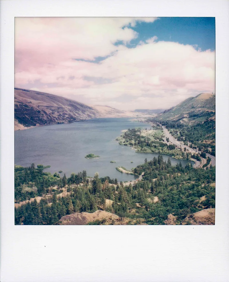 Columbia River Gorge shot on Polaroid 600 with a Polaroid SLR 680, by Jeremy Kruse