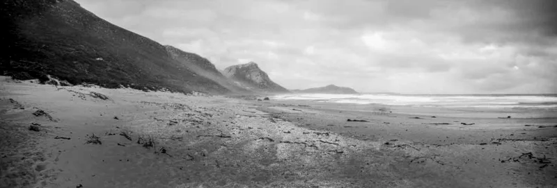 Misty Cliffs shot on Foma Fomapan 100 Classic with a RealitySoSubtle 6x17F, by Hans- B. Sickler