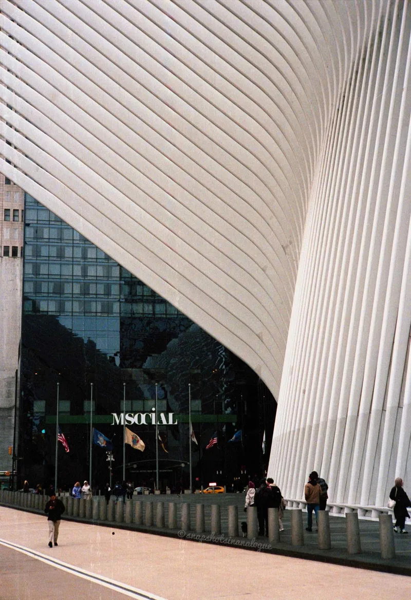 Straight Curves at the Oculus shot on Kodak Portra 400 with a Nikon S32000Edition, developed at Home / Self-Developed, by Anthony