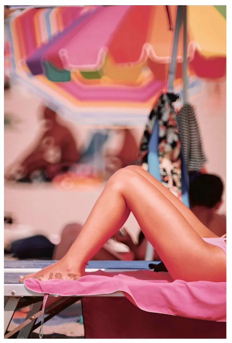 Barbie beach shot on Kodak Ektar 100 with a Canon FTb QL, developed at Espace Photo, by Federico Rossetto