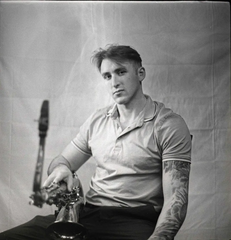Jazz no. 1 shot on Ilford HP5 Plus 400 with a Kiev 6C, developed at Home / Self-Developed, by 35mm_of_Alex