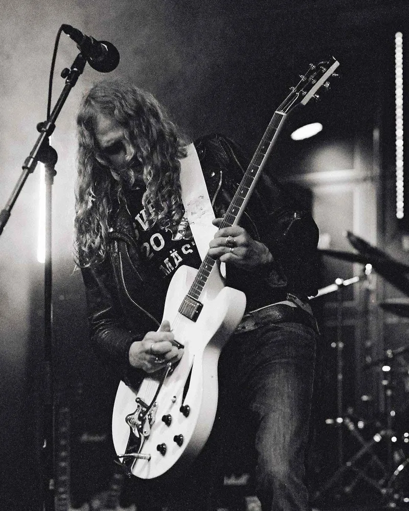 Robert ”Strings” Dahlqvist - guitarrist in Hellacopters shot on Ilford HP5 Plus 400 with a Nikon F3 HP, developed at Odenlab , by Bådde Sundqvist