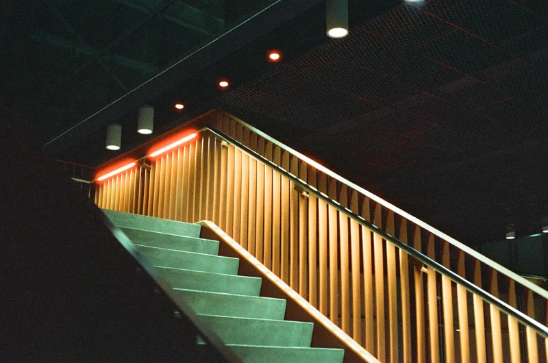Raleigh Amtrak shot on Cinestill 800T with a Minolta X-700, developed at Robert's Camera, by Drew