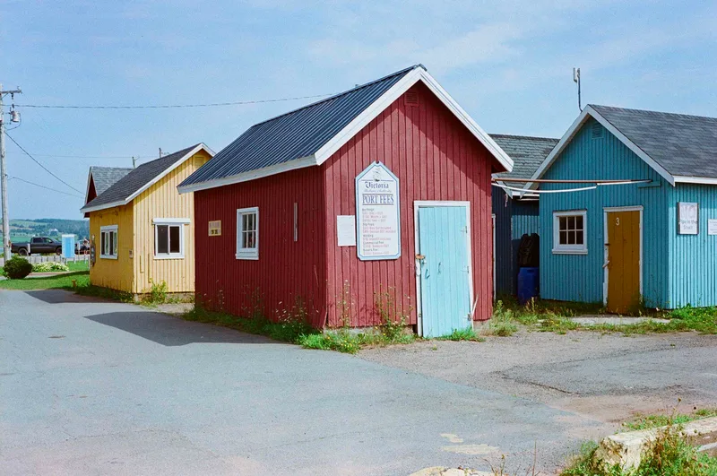 Fishing town in PEI on expired film (1989) shot on Kodak Gold 100 with a Rollei 35, developed at Memento, by Turgut