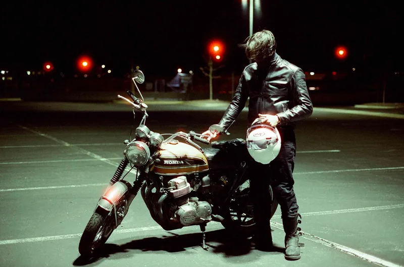 Self-Portrait shot on Cinestill 800T with a Canon F-1, developed at Englewood Camera, by Connor