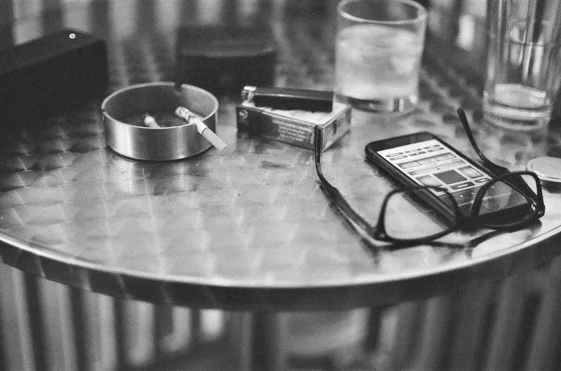 Auto-Up Table shot on Ilford HP5 Plus 400 with a Leica III, developed at The DarkRoom, by Curt Buckley