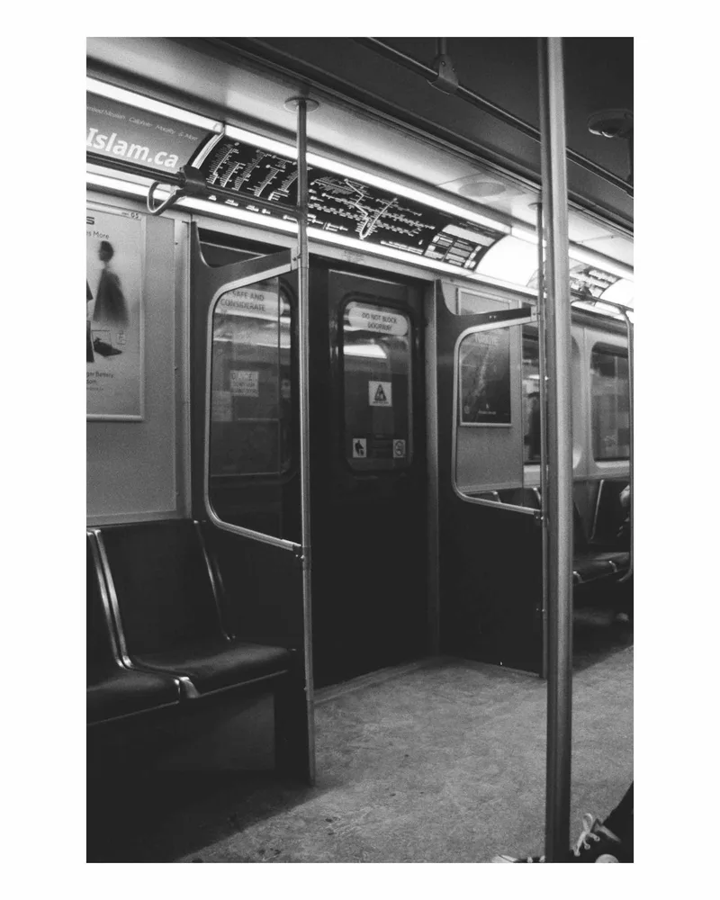 Ttc subway shot on Ilford HP5 Plus 400 with a Pentax ME, developed at Annex photo, by Kevin florence