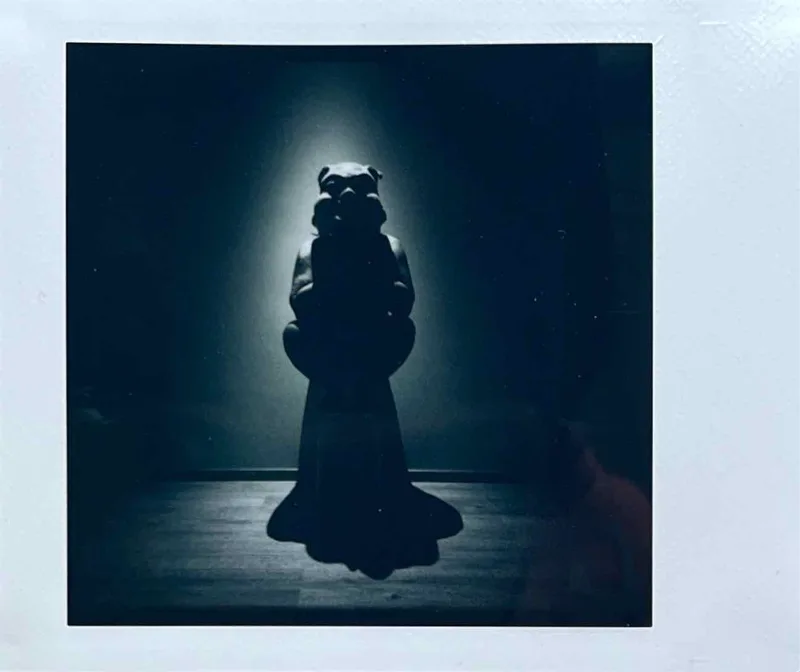 Shrine shot on Fujifilm Instax Square Monochrome with a Hasselblad SuperWideC, by BadMonkey