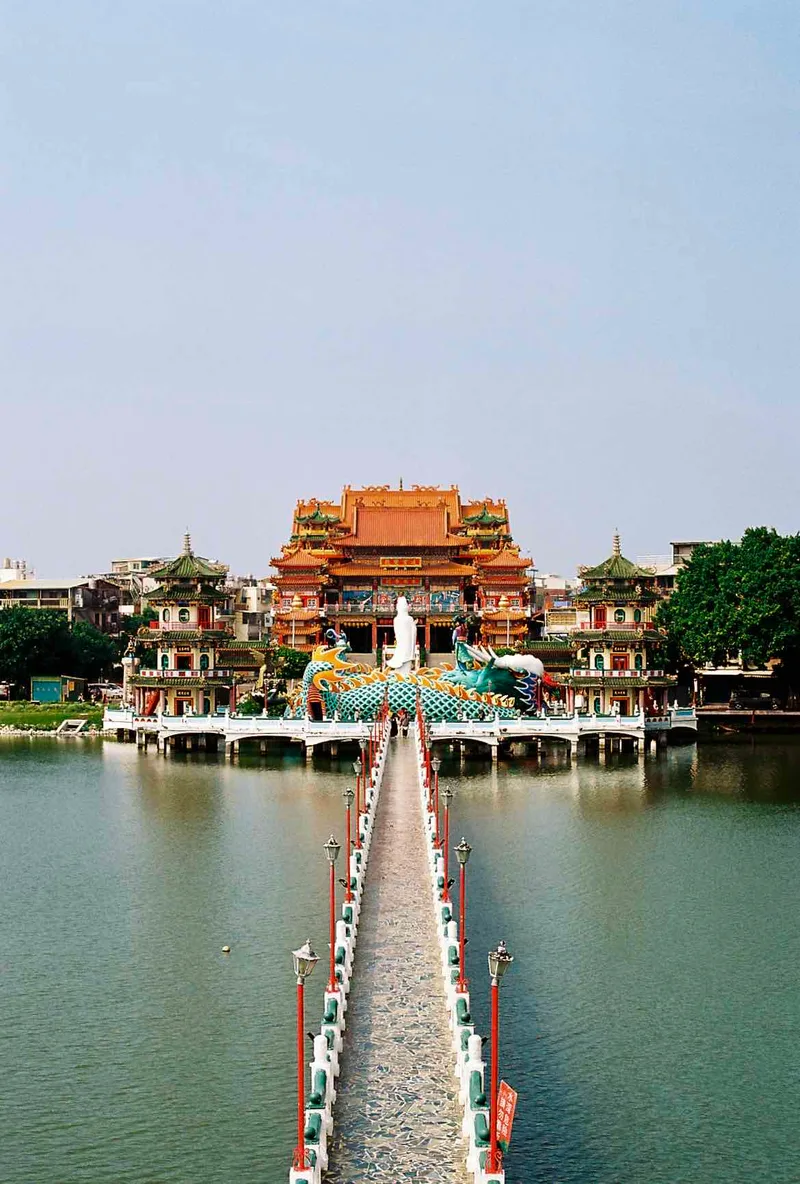 A View of Zuoying Chiming Temple shot on Kodak Portra 400 with a Canon AE-1, developed at Austin Camera, by Jeremy Cantu