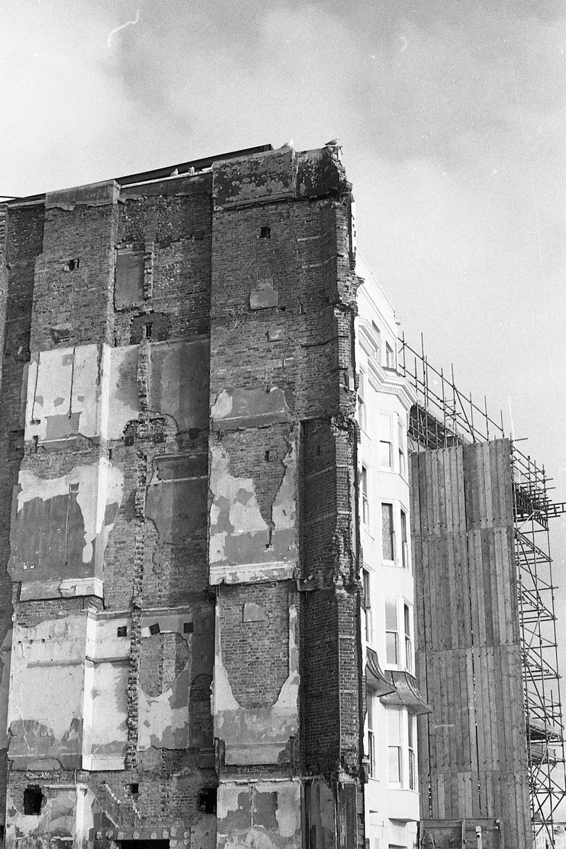 Construction;Destruction. shot on Ilford HP5 Plus 400 with a Chinon CE-4, developed at Home / Self-Developed, by Analogue Evelyn