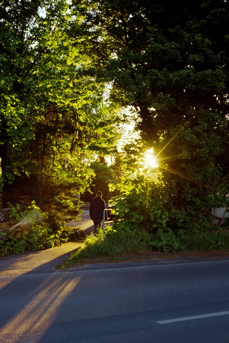 Facing The Sun shot on Kodak Gold 200 with a Revue 400 SE, developed at On Film Lab, by Chillsburg
