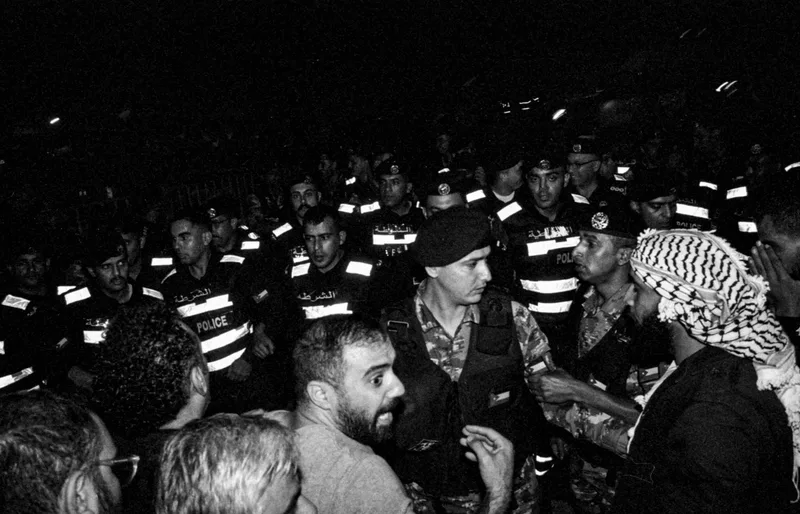 police shot on Ilford Kentmere Pan 400 with a Canon AE-1 Program, developed at Darkroom Amman, by dontblamebaha