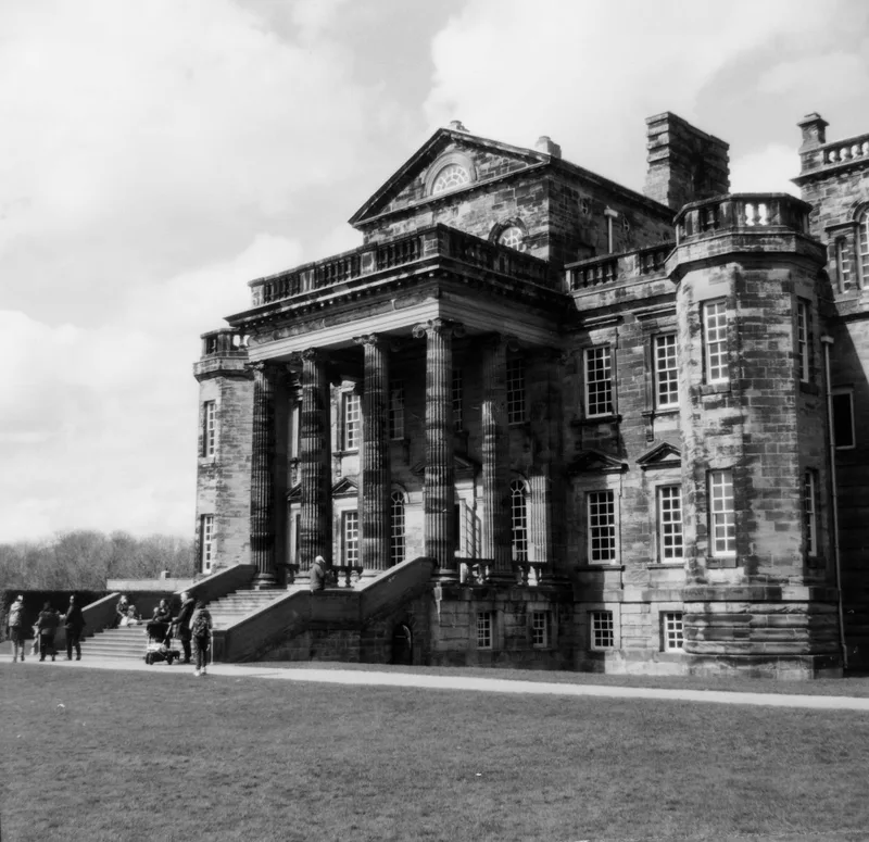 Seaton Delaval Hall shot on Bones Bones B&W with a KMZ ISKRA2, developed at Home / Self-Developed, by Mark Beadle