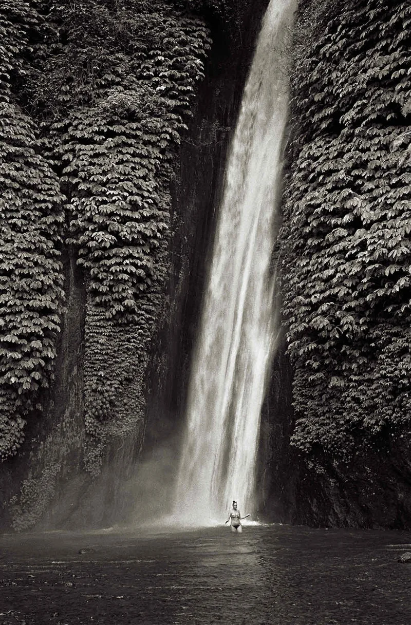 Bali waterfall shot on Kodak Tri-X 400 with a Olympus 35RC, developed at Home / Self-Developed, by Rick