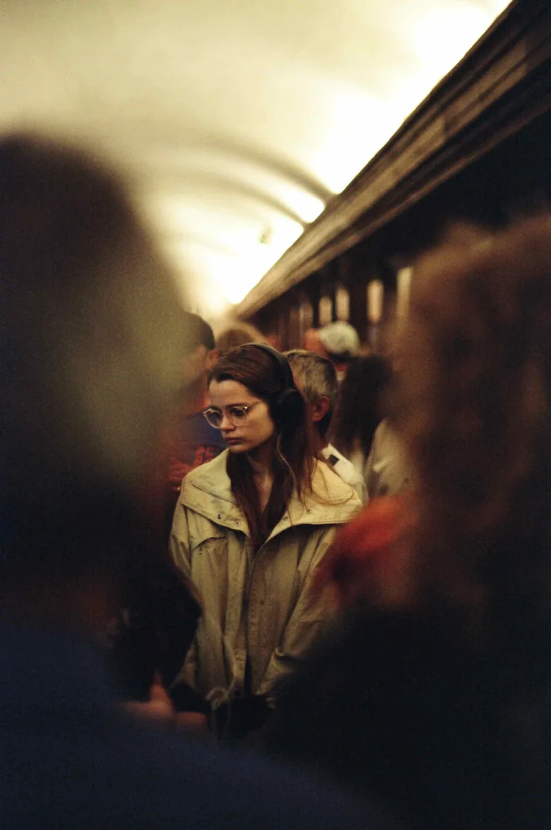 Metro Kyiv shot on Kodak Vision 3 250D with a Canon FTb QL, by Roma