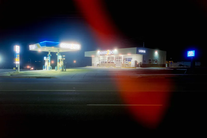 Good2Go shot on Cinestill 800T with a Fuji GSW690III, developed at Picture Perfect Photo Lab