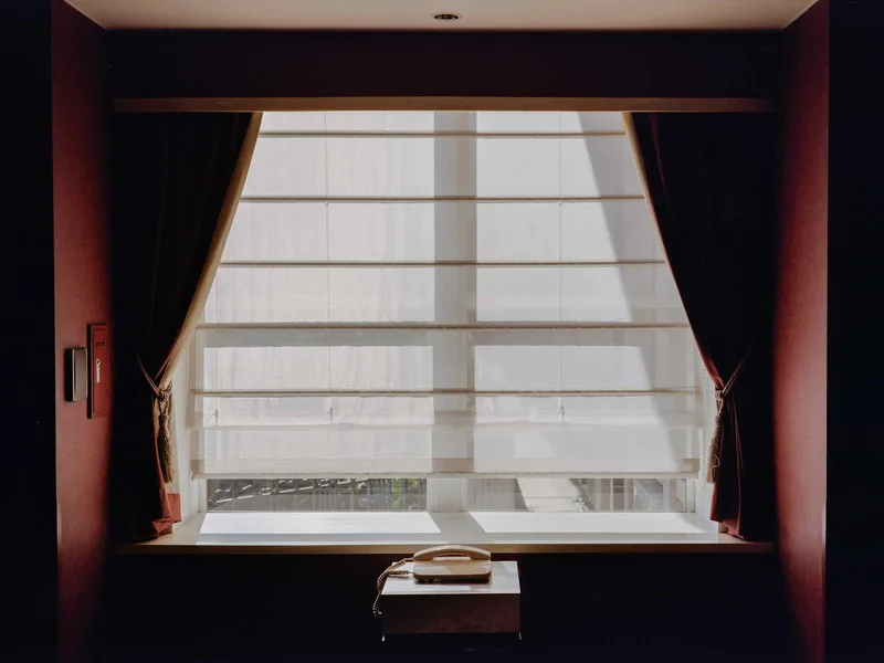 Hotel phone shot on Kodak Gold 200 with a Fuji GW690II, developed at National Photo, by Nicolas Datiche