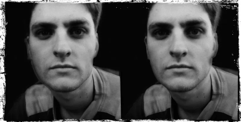 Stereo Portrait shot on Ilford HP5 Plus 400 with a Lubitel Pinhole, developed at Home / Self-Developed, by Tony Shelley