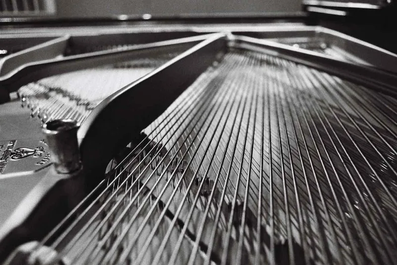 Piano detail shot on Ilford HP5 Plus 400 with a Canon AE-1 Program, developed at Aperture Film Lab, by isoniceo
