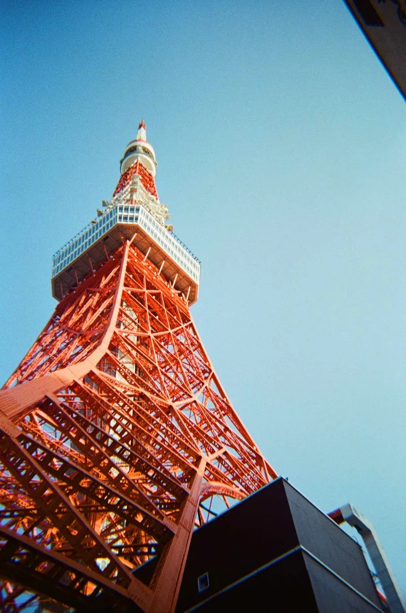 Tokyo Tower shot on Kodak Gold 200 with a Kodak Ultra F9, developed at Precision Camera, by Jeremy Cantu