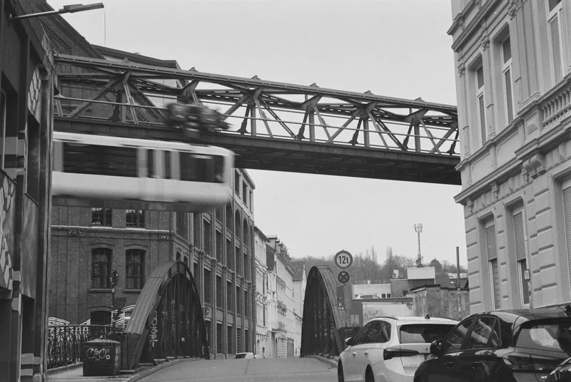 Elbawerk, Wuppertal, Germany shot on Agfa APX 400 with a Ihagee Exa 1a, by Grainbound