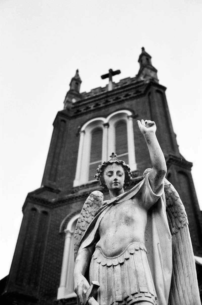 St. Michael shot on Lomography Earl Grey 100 with a Olympus 35SP, developed at Taylor House Studios, by Ray