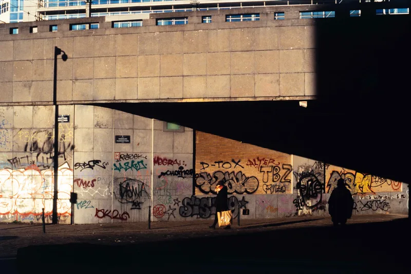 Light and shadow shot on Kodak Ektachrome E100 with a Voigtländer Bessa, developed at Laboriver, by David