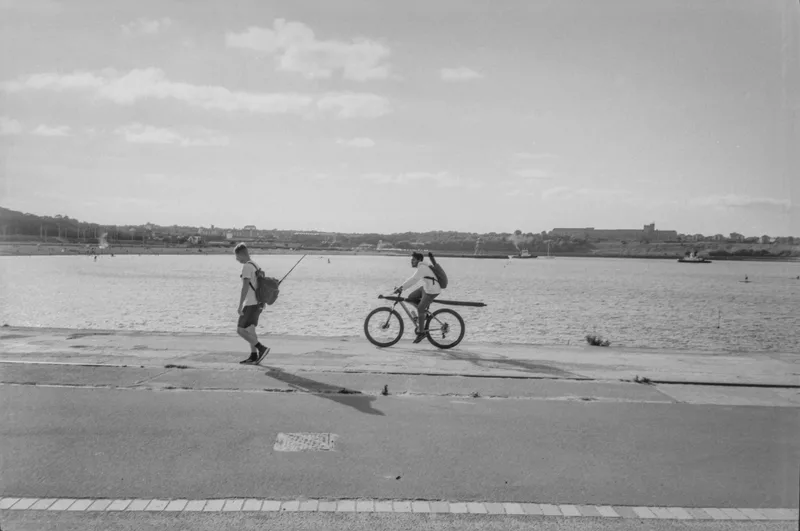 Go fish… shot on Ilford FP4 Plus 125 with a Rollei PregoAF, developed at Home / Self-Developed, by Mark Beadle