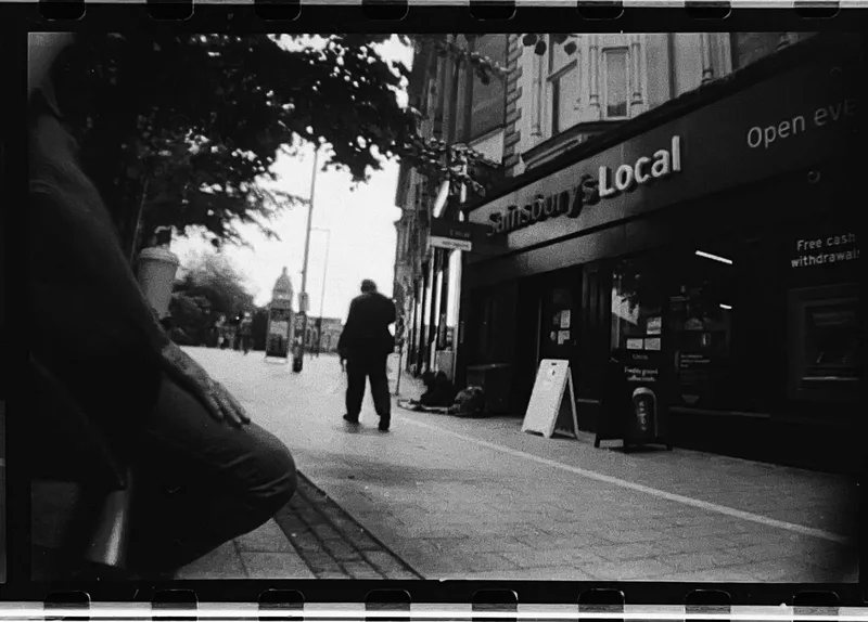 Shop Visit. shot on Fomapan 100 with a Canon AE-1, developed at Home / Self-Developed, by Tony Shelley