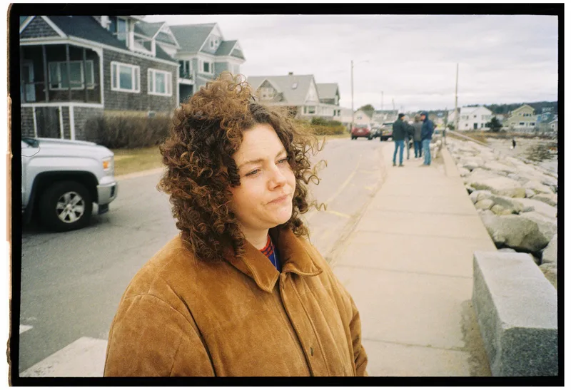 erica on higgins beach shot on Kodak Kodacolor 200 with a Kyocera TScope, developed at Northeast Photographic, by Eric Wefald - Huang