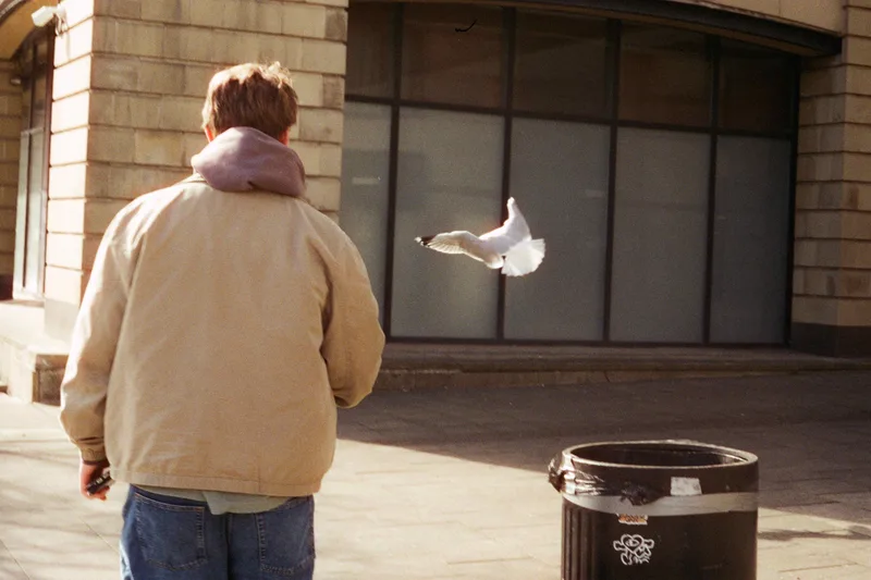 In flight shot on Cinestill 400D with a Zorki 6, by mirinell87