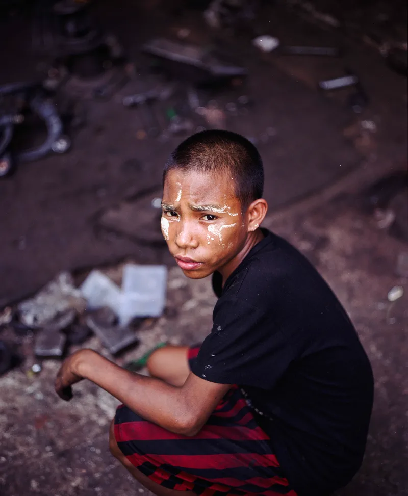The Young Mechanic shot on Fujifilm Pro 160NS with a Plaubel Makina 67, developed at Home / Self-Developed, by Kuortam