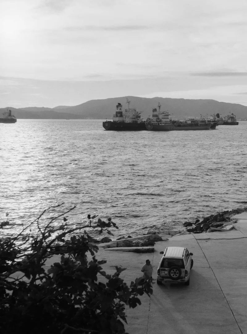 The Bay of Gibraltar shot on Lucky SHD 100 with a KMZ Iskra, developed at Home / Self-Developed, by Mark Beadle