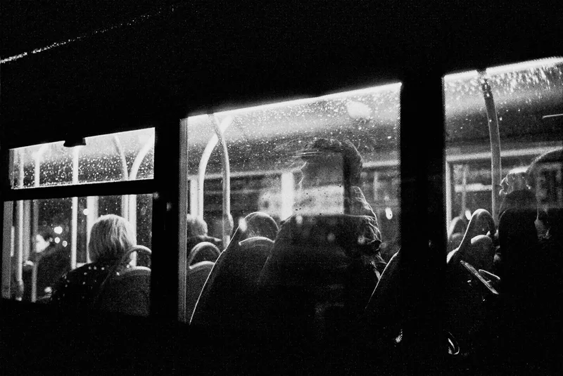 Riding in Obscurity shot on Ilford Delta 3200 with a Voigtländer Bessa R3M, by Richard Vialet, ASC
