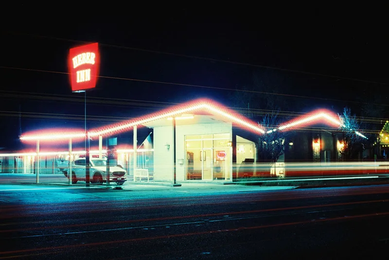 Remnants of a small town shot on Cinestill 800T with a Minolta X-700, by Matcal (Always_Be_Negative_)