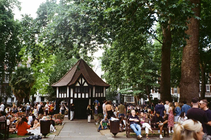 Soho on 35mm shot on Kodak Gold 200 with a Pentax Espio 738, by Akhigbe