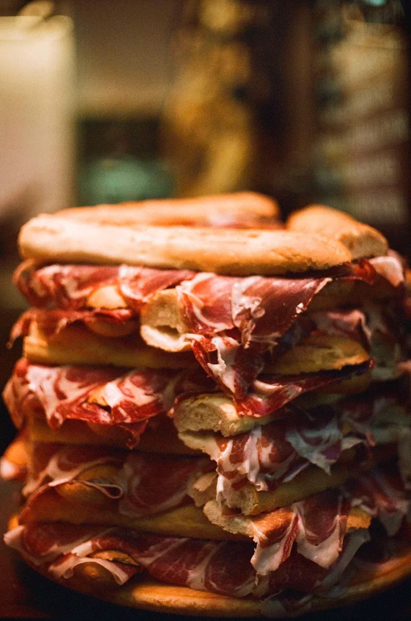 Bocadillo de Jamon Cerrano shot on Kodak Gold 100 with a Nikon F3, developed at Khrome, by Lena Rodin Braslavskaya