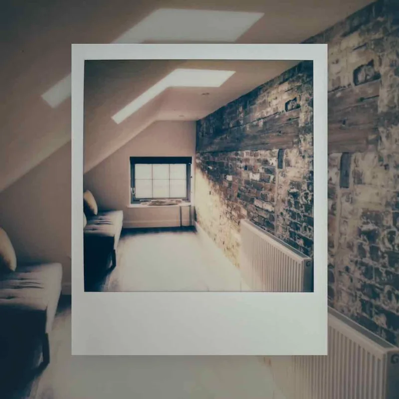 The loft shot on Polaroid i-Type with a Polaroid I-2, by Guesty