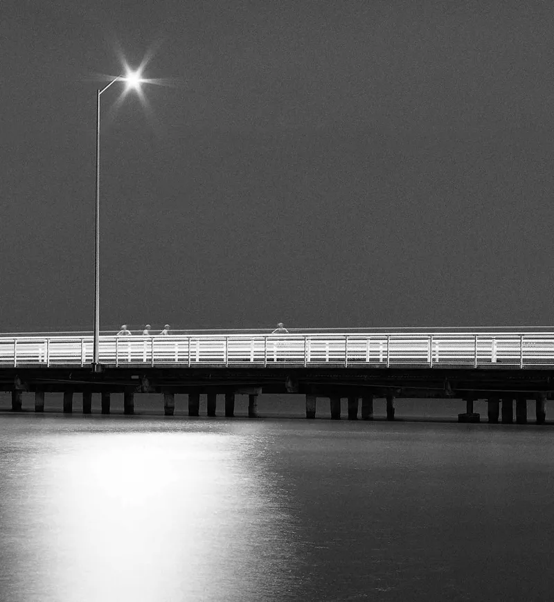 ghosts on the bridge shot on Ilford Delta 400 with a Mamiya 645, developed at Home / Self-Developed, by Rick