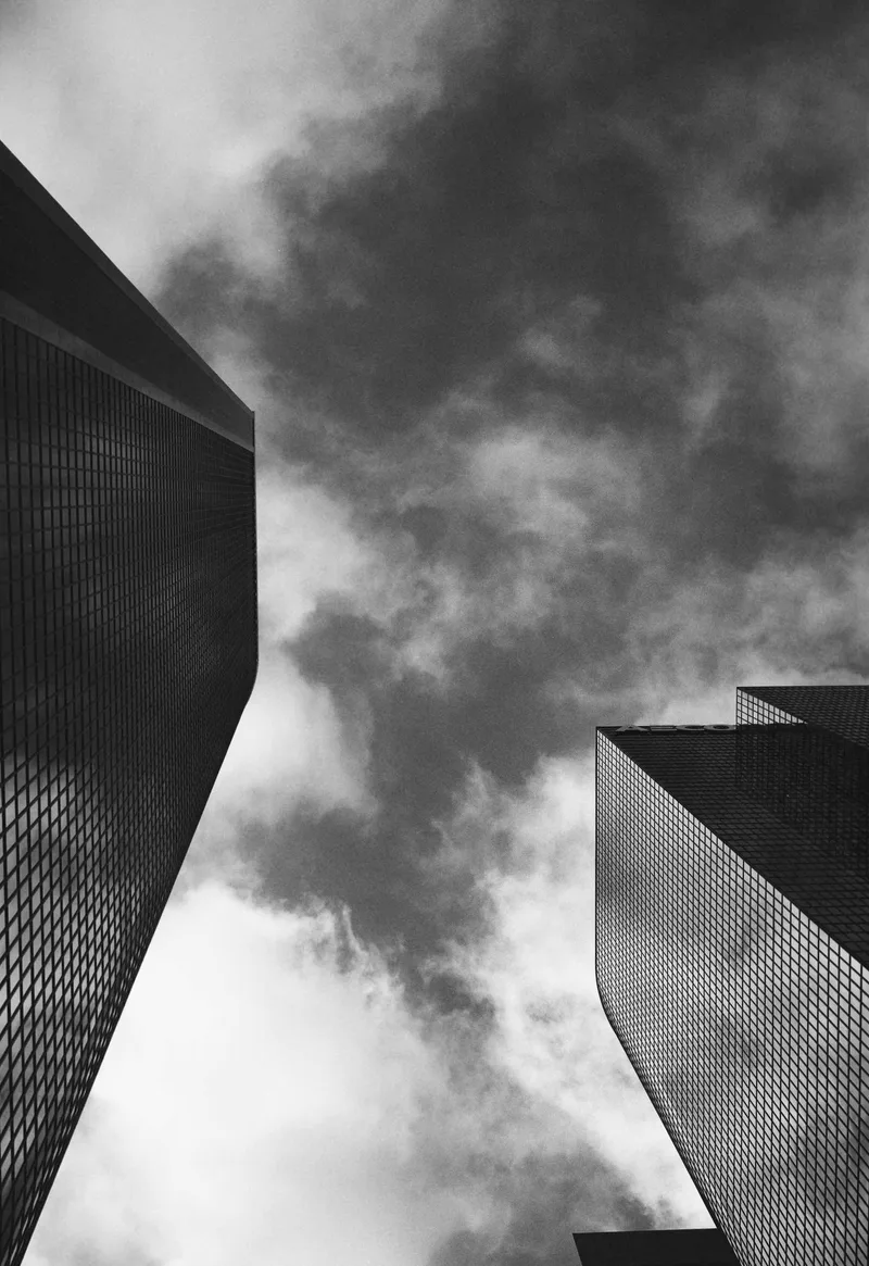 Looking Up - Downtown Los Angeles shot on Kodak Tri-X 400 with a Fuji GW690III, developed at J&F Photo Lab Inc, by Anthony Balboa