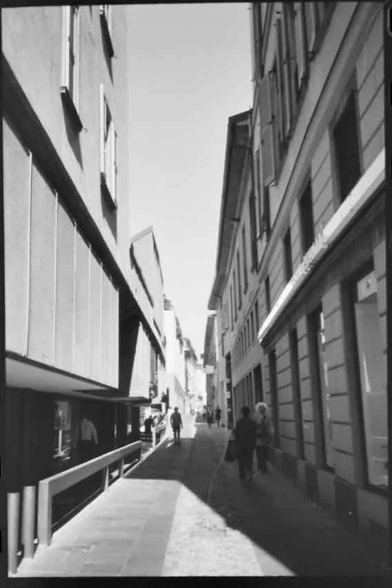 Bergamo shot on Ilford FP4 Plus 125 with a Olympus Pen EE Half Frame, developed at Home / Self-Developed, by Maddalena